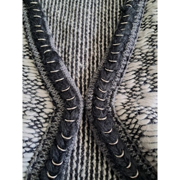 NWT Coldwater Creek Houndstooth Sweater Jacket Womens 1X Gray Alpaca Mohair Wool - Picture 7 of 13